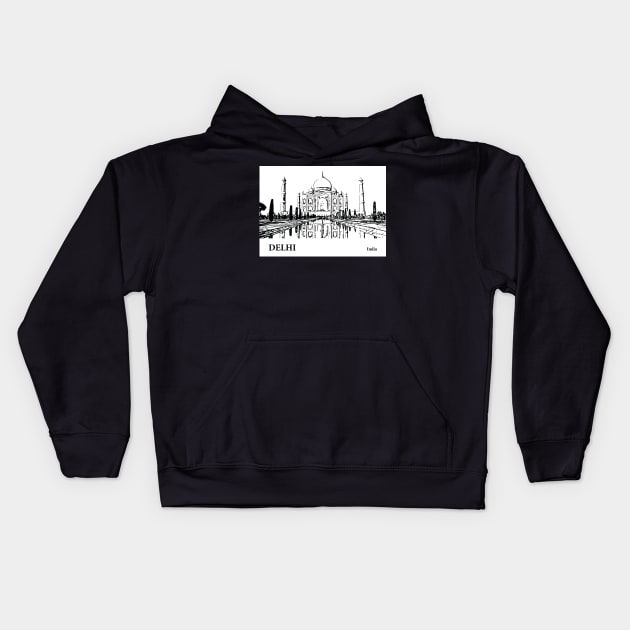 Delhi - India Kids Hoodie by Lakeric